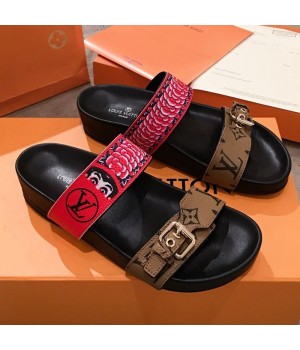 Louis Vuitton Bom Dia Monogram Print Flat Sandals 1A4WJK 2019 (HQG-9051610 )