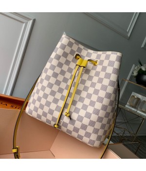 Louis Vuitton Noe Bucket Bag in Damier Azur Canvas N40151 Yellow 2019 (KD-9031819 )
