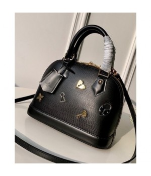 Louis Vuitton Love Lock Alma BB Top Handle in Epi Leather M52884 Black 2019 (KD-90213013 )