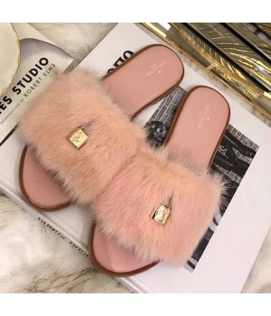Louis Vuitton LOCK IT Mink Flat Mule Pink 2018 (BKL-8052520 )