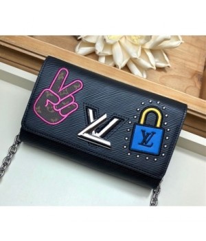 Louis Vuitton Twist Chain Wallet in Epi Leather M63320 Black 2019 (JCP-9021408 )