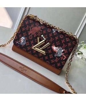 Louis Vuitton Transformed Monogram Canvas Twist MM Bag M44408 Brown/Orange 2019 (XLJ-8121929 )