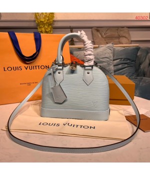 LOUIS VUITTON M40302 EPI LEATHER ALMA SMALL LIGHT BLUE