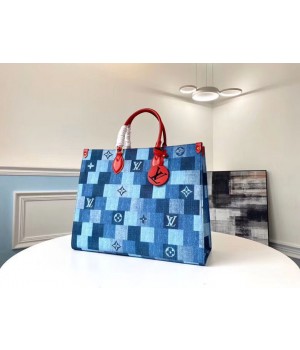 Louis Vuitton Monogram Damier Onthego Bag M44992 Blue