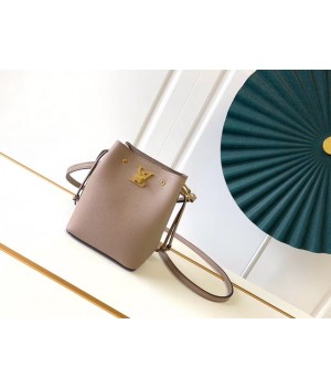 Louis Vuitton NANO LOCKME BUCKET M68709 cream