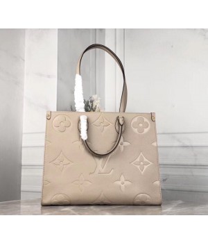 Louis Vuitton ONTHEGO Original Leather Bag M44576 Beige