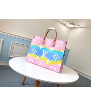 Louis Vuitton ONTHEGO Original Leather Escale Bag M45119 Pink&Blue