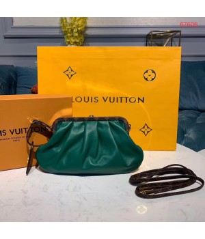 Louis Vuitton Original Leather Clutch M67606 Green&Brown