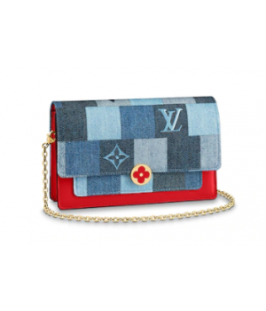 Louis vuitton original FLORE Denim Chain bag M69036