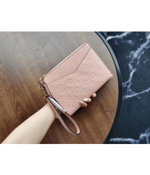 Louis Vuitton Original Monogram Empreinte Clutch bag MELANIE M68705 pink