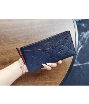 Louis Vuitton Original Monogram Empreinte Wallet M68712 Navy Blue