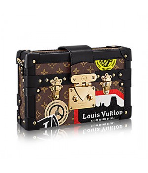 Louis Vuitton M43229 Petite Malle World Tour Crossbody Bag Monogram Canvas