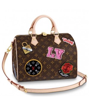 Louis Vuitton Speedy 30 Bandouliere Monogram Canvas M43989