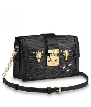 Louis Vuitton Black Trunk Clutch Epi Leather M53052