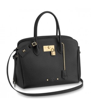 Louis Vuitton Black Milla MM Bag Veau Nuage M54348