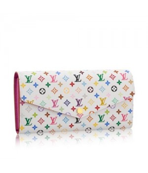 Louis Vuitton White Sarah Wallet Monogram Multicolore M60666