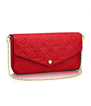 Louis Vuitton M64065 Pochette Felicie Chain Wallet Monogram Empreinte Leather