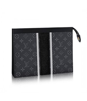 Louis Vuitton M64440 Pochette Voyage MM Monogram Eclipse Canvas