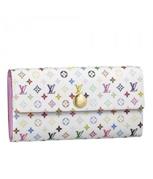 Louis Vuitton White Sarah Wallet Monogram Multicolore M93744
