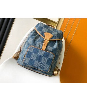 Louis Vuitton Monogram Denim Montsouris Backpack N40708 32X40X19cm XM