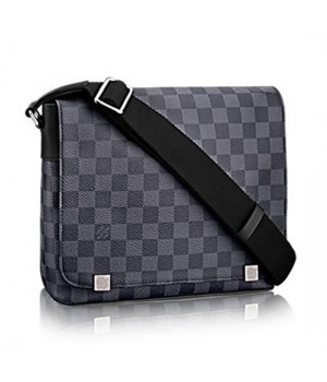 Louis Vuitton N41028 District PM Messenger Bag Damier Graphite Canvas