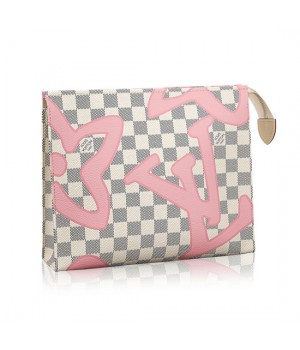 Louis Vuitton N41049 Toiletry Pouch 26 Damier Azur Canvas