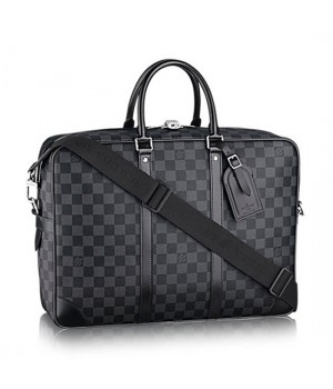 Louis Vuitton N41123 Porte-Documents Voyage GM Briefcase Damier Graphite Canvas