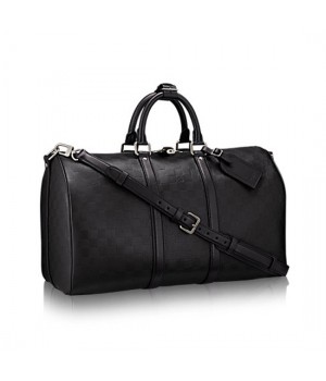 Louis Vuitton N41145 Keepall Bandouliere 45 Duffel Bag Damier Infini Leather