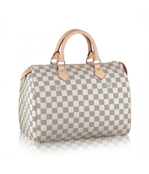Louis Vuitton N41370 Speedy 30 Tote Bag Damier Azur Canvas