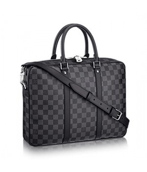 Louis Vuitton N41478 Porte-Documents Voyage PM Briefcase Damier Graphite Canvas