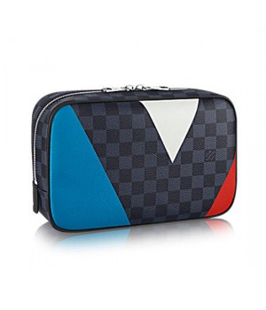 Louis Vuitton N41608 Toiletry Bag Damier Cobalt Canvas