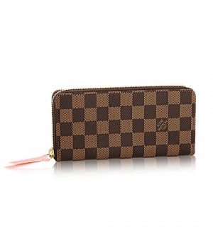 Louis Vuitton N41626 Clemence Wallet Damier Ebene Canvas