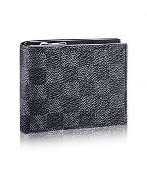 Louis Vuitton N41635 Amerigo Wallet Damier Graphite Canvas