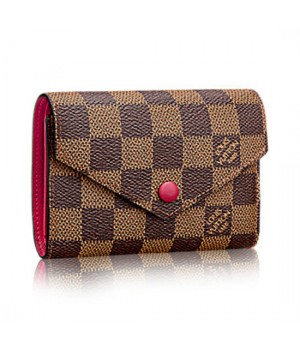 Louis Vuitton N41659 Victorine Wallet Damier Ebene Canvas