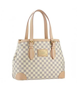 Louis Vuitton N51206 Hampstead MM Shoulder Bag Damier Azur Canvas
