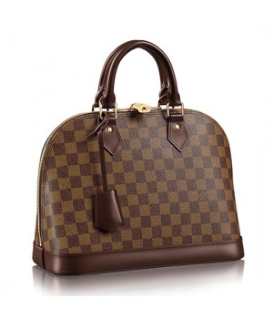 Louis Vuitton N53151 Alma PM Tote Bag Damier Ebene Canvas