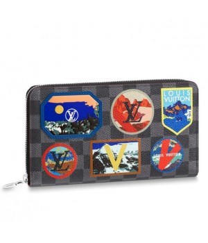 Louis Vuitton Zippy Organizer Damier Graphite Patches N60153