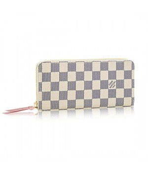 Louis Vuitton N61264 Clemence Wallet Damier Azur Canvas
