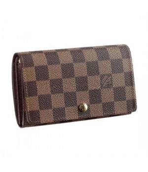 Louis Vuitton N61730 Tresor Wallet Damier Ebene Canvas