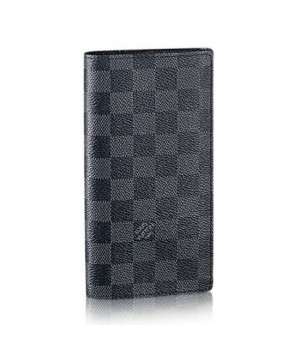 Louis Vuitton N62665 Brazza Wallet Damier Graphite Canvas