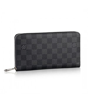 Louis Vuitton N63077 Zippy Organiser Damier Graphite Canvas