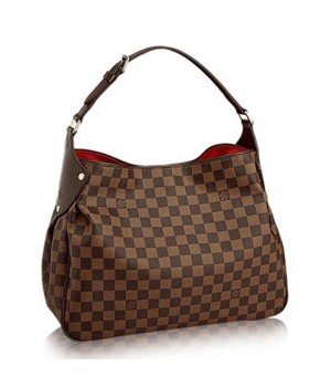 Louis Vuitton N63542 Reggia Hobo Bag Damier Ebene Canvas