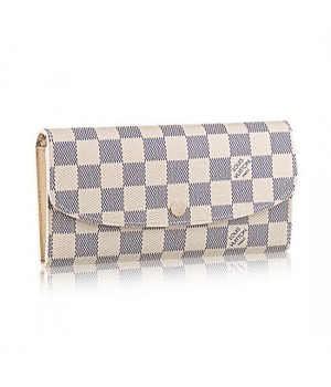 Louis Vuitton N63546 Emilie Wallet Damier Azur Canvas