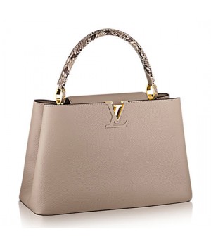 Louis Vuitton N91711 Capucines MM Tote Bag Taurillon Leather