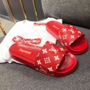 Louis Vuitton Monogram Canvas Supreme Mules Sandals Red 2017 (GD3014-7070753 )