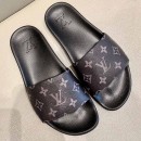 Louis Vuitton Monogram Canvas Flat Slide Sandals Dark Blue 2019(For Women and Men) (DLY-9062518 )