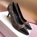 Louis Vuitton Cherie Pump In Monogram Canvas & Black Patent Leather 1A2938 2017 (GD2057-7041410 )