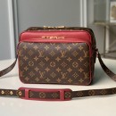 Louis Vuitton Nil Slim Shoulder Bag in Monogram Canvas M51478 Burgundy Leather 2019 (KD-9042616 )