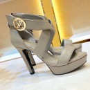 Louis Vuitton Horizon LV Circle Platform High-Heel Sandal Grey 2019 (1054-9062851 )