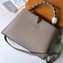 Louis Vuitton Taurillon Leather Capucines PM Bag M52384 Galet Gray 2019 (F-9010911 )